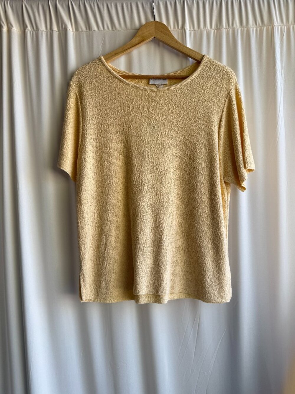 Vintage Sarah Arizona Cream Textured Knit Top Made in USA M/L